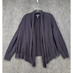 Lands End Outfitters Navy Blue Cardigan Sweater Women’s Plus 2X Open Front